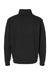 Next Level 9643 Mens Fleece 1/4 Zip Sweatshirt Black Flat Back