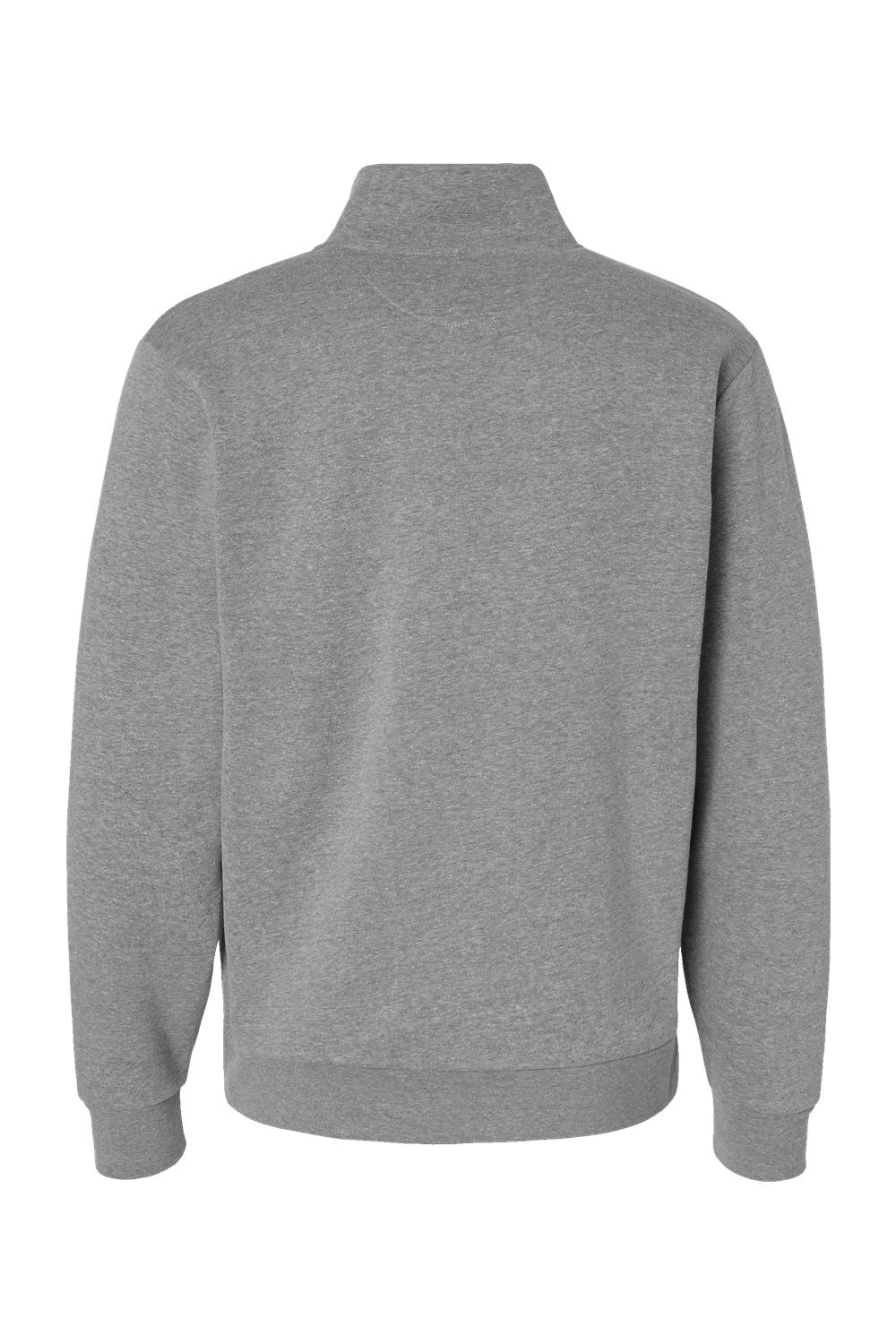 Next Level 9643 Mens Fleece 1/4 Zip Sweatshirt Heather Grey Flat Back