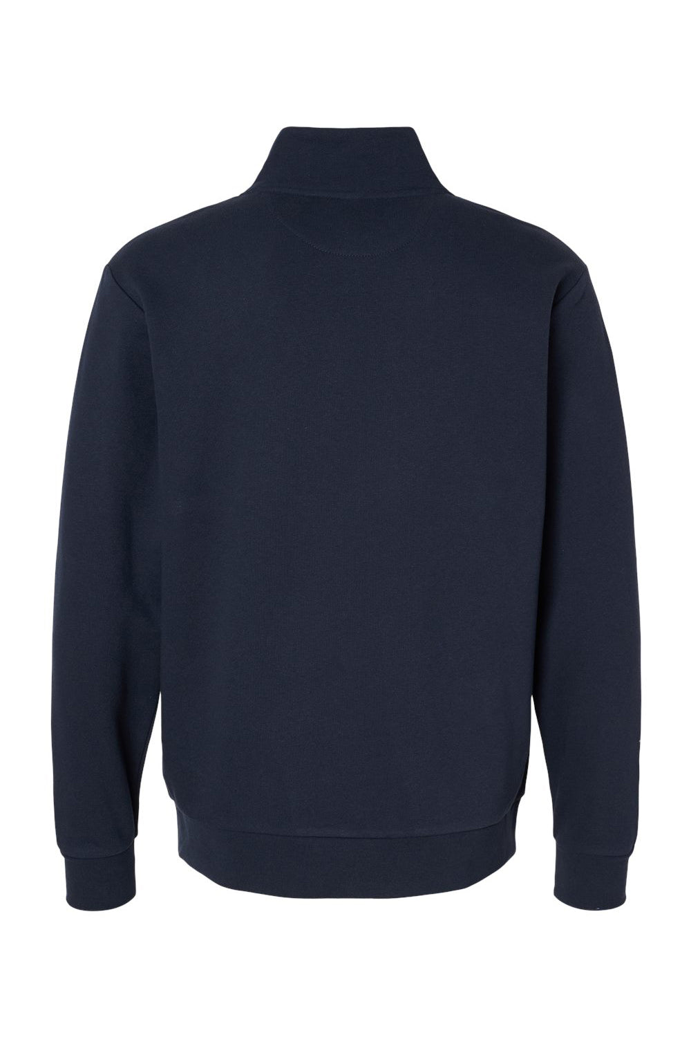 Next Level 9643 Mens Fleece 1/4 Zip Sweatshirt Midnight Navy Blue Flat Back