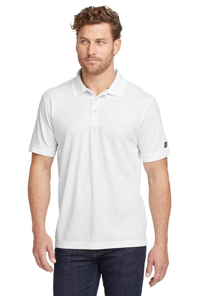 Ogio OG101 Mens Caliber 2.0 Moisture Wicking Short Sleeve Polo Shirt Bright White Model Front