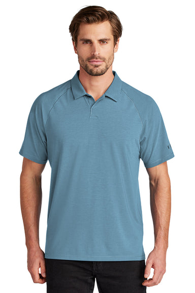 Ogio OG152 Mens Motion Short Sleeve Polo Shirt Mist Blue Model Front