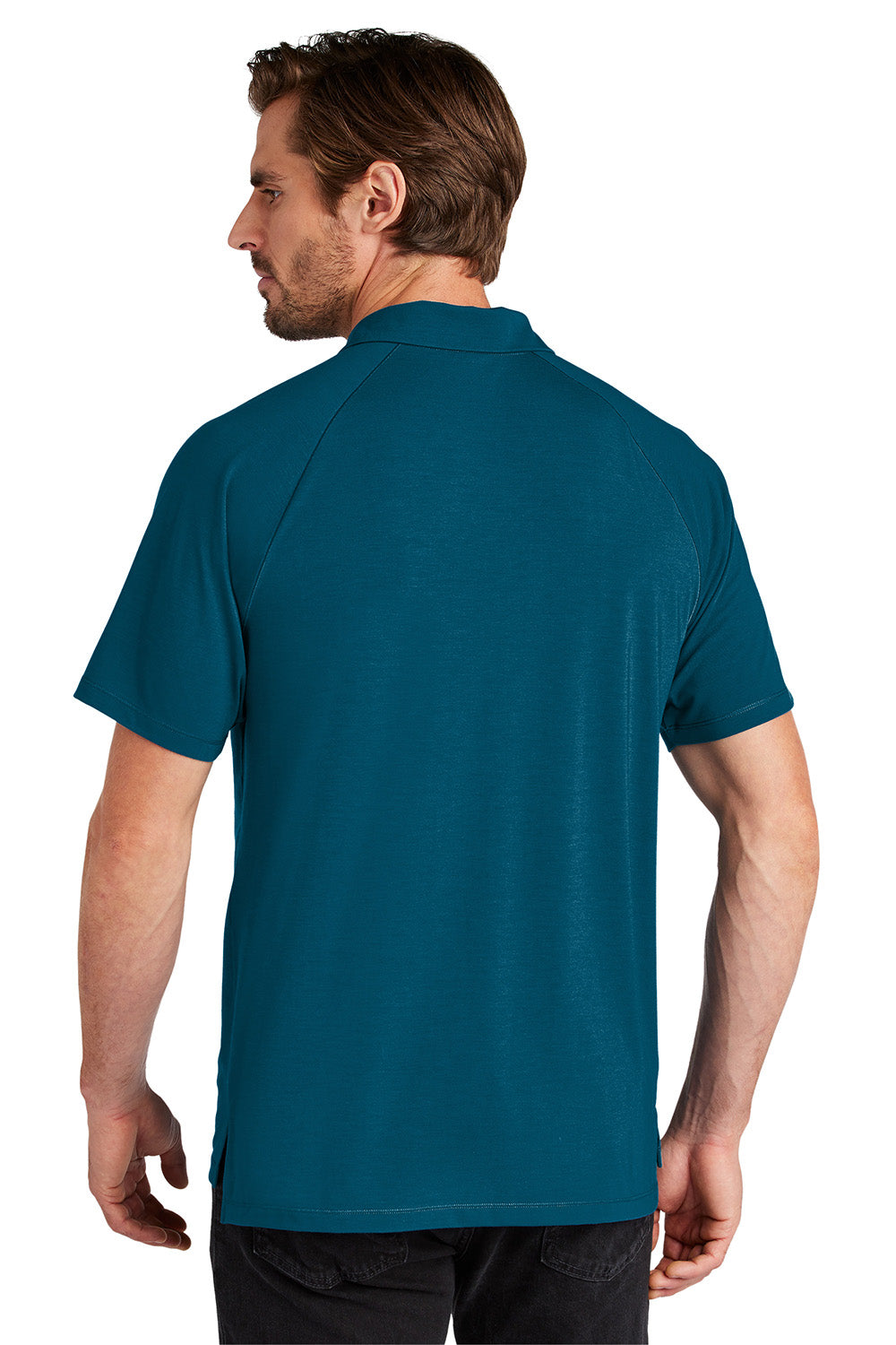 Ogio OG152 Mens Motion Short Sleeve Polo Shirt Spar Blue Model Back