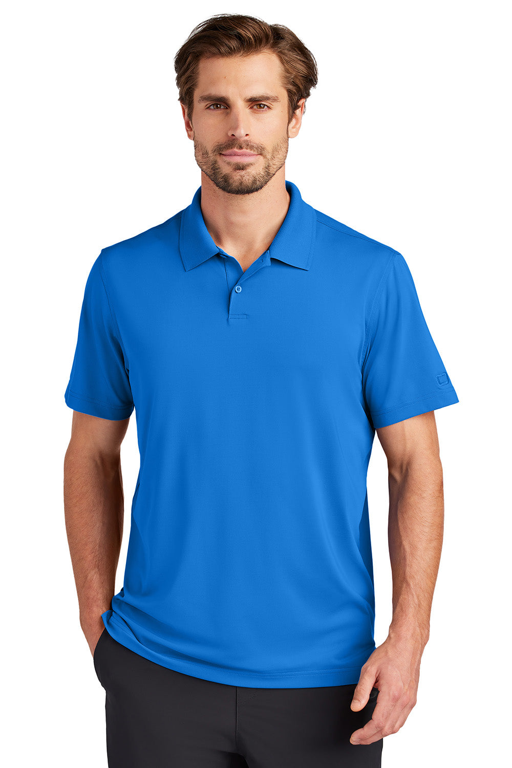 Ogio OG170 Mens Regain Short Sleeve Polo Shirt Cobalt Blue Model Front