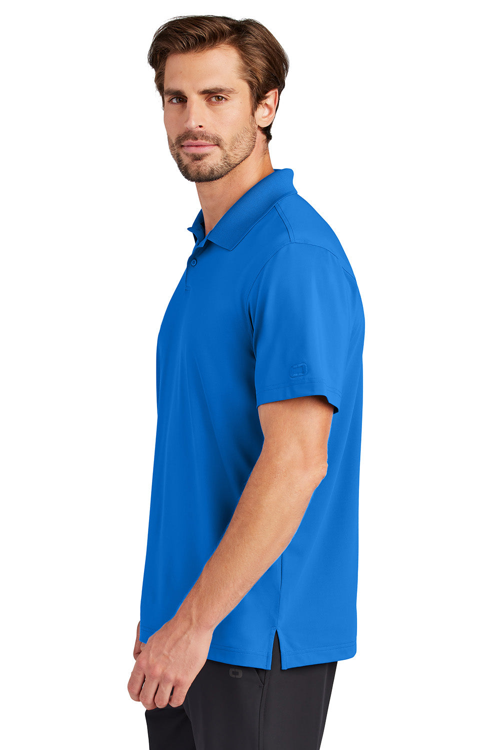 Ogio OG170 Mens Regain Short Sleeve Polo Shirt Cobalt Blue Model Side