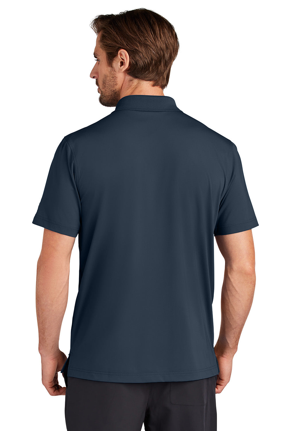 Ogio OG170 Mens Regain Short Sleeve Polo Shirt River Navy Blue Model Back