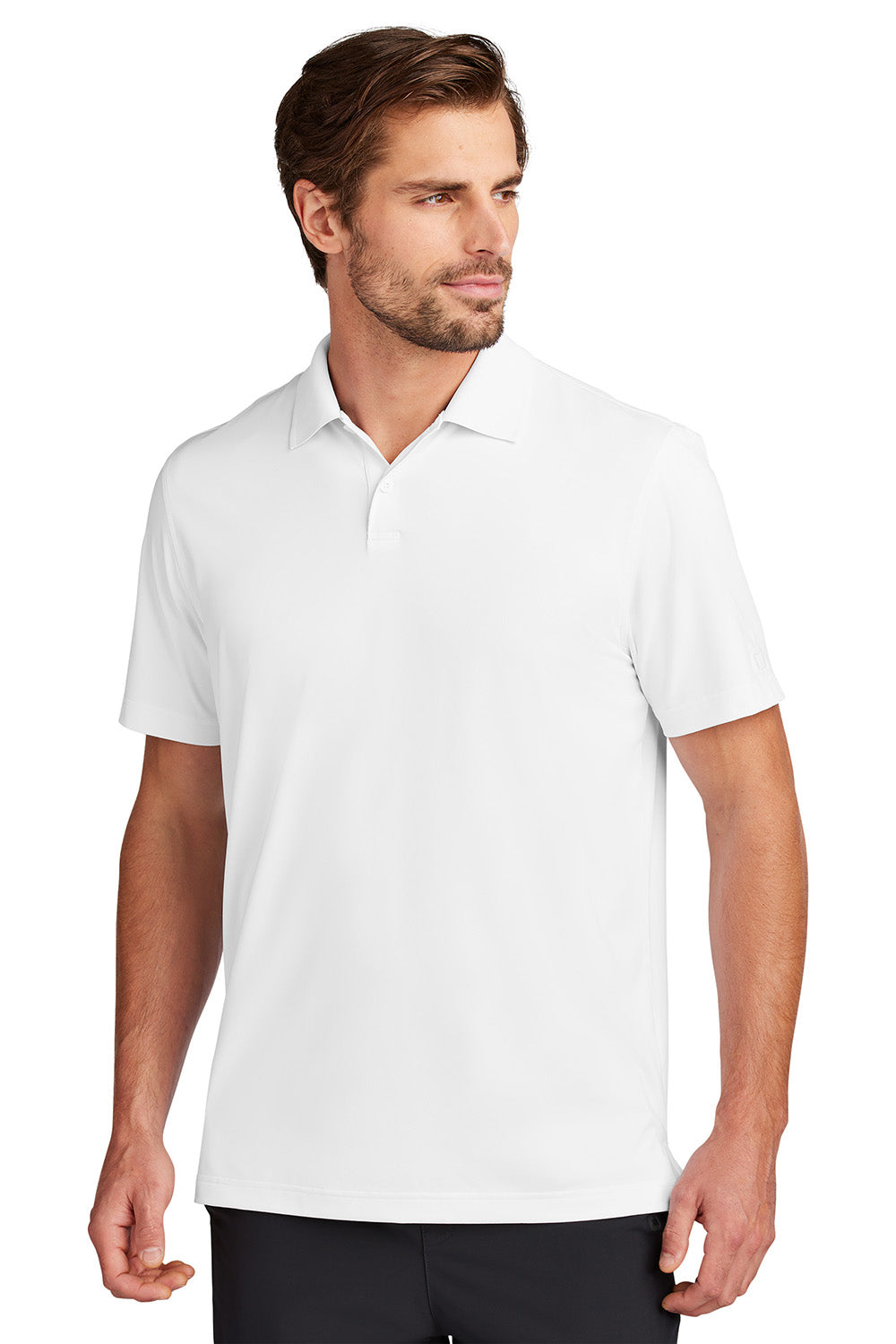 Ogio OG170 Mens Regain Short Sleeve Polo Shirt White Model Front