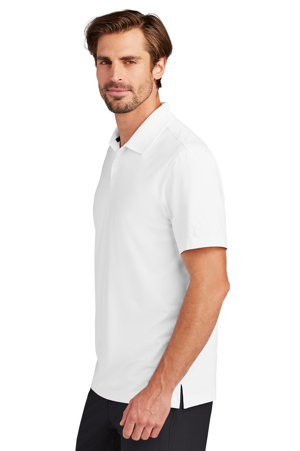 Ogio OG170 Mens Regain Short Sleeve Polo Shirt White Model Side