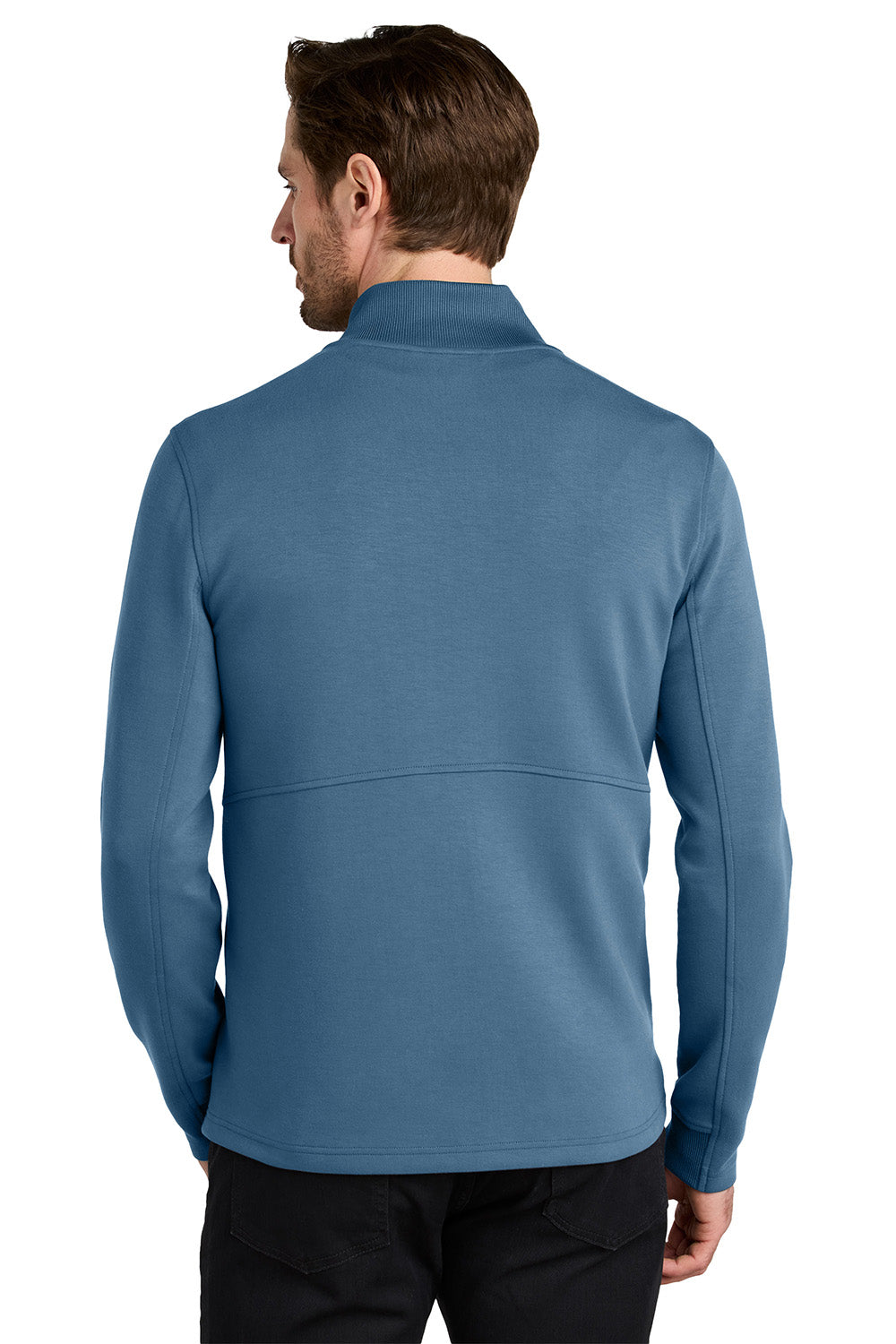 Ogio OG860 Mens Transcend Fleece Full Zip Jacket Mist Blue Model Back