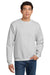 Hanes P160/P1607 Mens EcoSmart Print Pro XP Pill Resistant Fleece Crewneck Sweatshirt Ash Grey Model Front