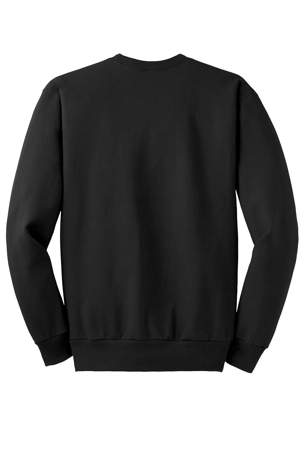 Hanes P160/P1607 Mens EcoSmart Print Pro XP Pill Resistant Fleece Crewneck Sweatshirt Black Flat Back