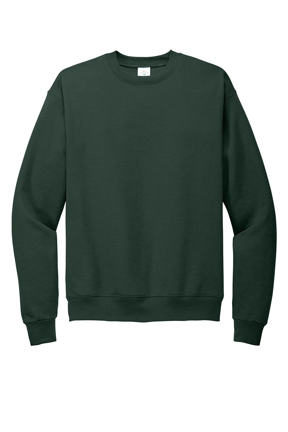 Hanes P160/P1607 Mens EcoSmart Print Pro XP Pill Resistant Fleece Crewneck Sweatshirt Deep Forest Green Flat Front