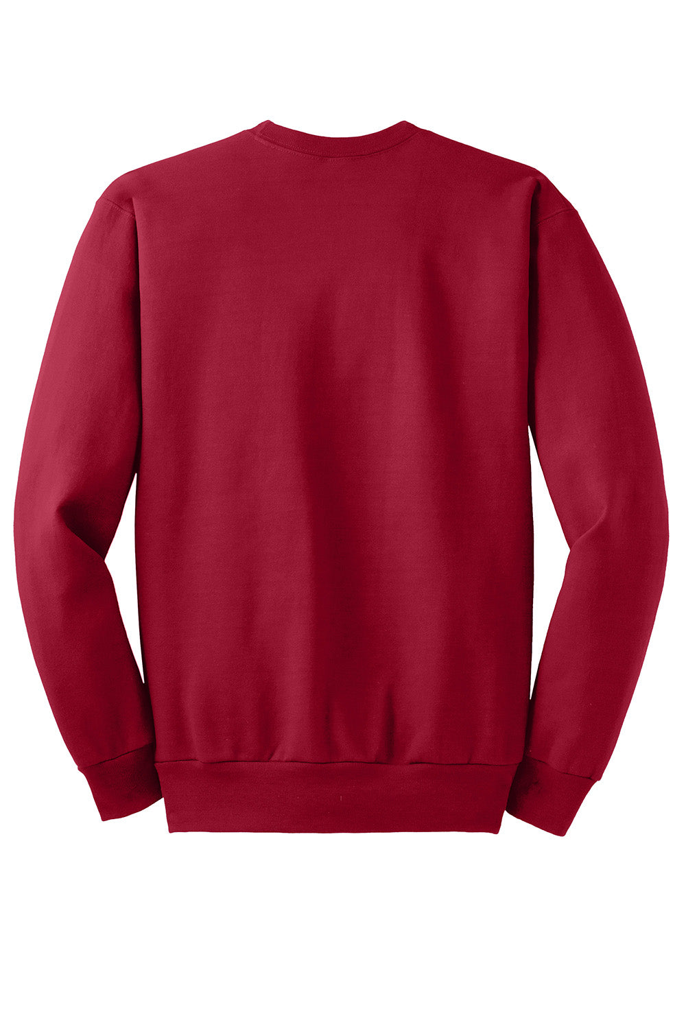 Hanes P160/P1607 Mens EcoSmart Print Pro XP Pill Resistant Fleece Crewneck Sweatshirt Deep Red Flat Back