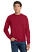 Hanes P160/P1607 Mens EcoSmart Print Pro XP Pill Resistant Fleece Crewneck Sweatshirt Deep Red Model Front