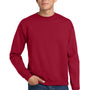 Hanes Mens EcoSmart Print Pro XP Pill Resistant Fleece Crewneck Sweatshirt - Deep Red