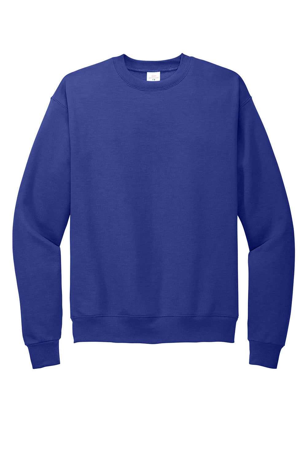 Hanes P160/P1607 Mens EcoSmart Print Pro XP Pill Resistant Fleece Crewneck Sweatshirt Deep Royal Blue Flat Front