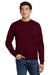 Hanes P160/P1607 Mens EcoSmart Print Pro XP Pill Resistant Fleece Crewneck Sweatshirt Maroon Model Front