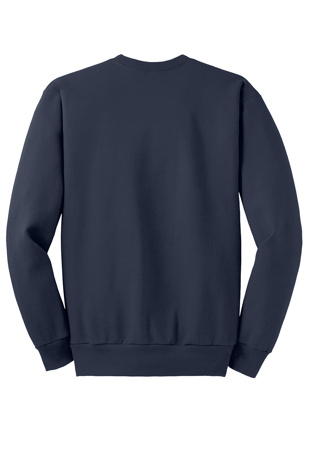 Hanes P160/P1607 Mens EcoSmart Print Pro XP Pill Resistant Fleece Crewneck Sweatshirt Navy Blue Flat Back