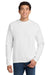 Hanes P160/P1607 Mens EcoSmart Print Pro XP Pill Resistant Fleece Crewneck Sweatshirt White Model Front