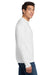 Hanes P160/P1607 Mens EcoSmart Print Pro XP Pill Resistant Fleece Crewneck Sweatshirt White Model Side