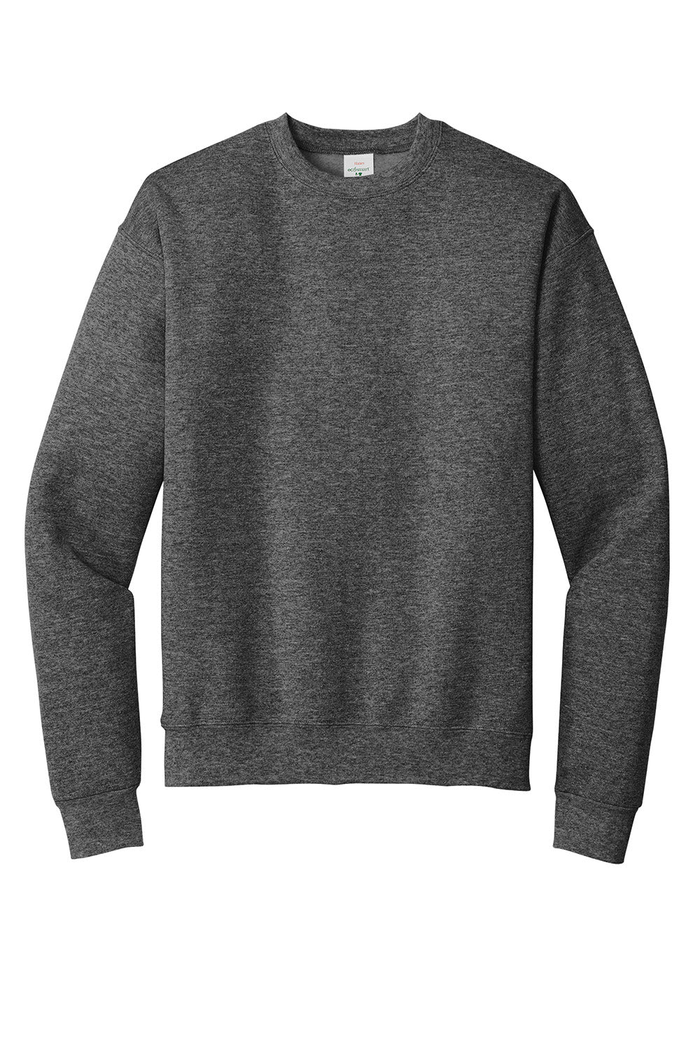 Hanes P160/P1607 Mens EcoSmart Print Pro XP Pill Resistant Fleece Crewneck Sweatshirt Heather Charcoal Grey Flat Front