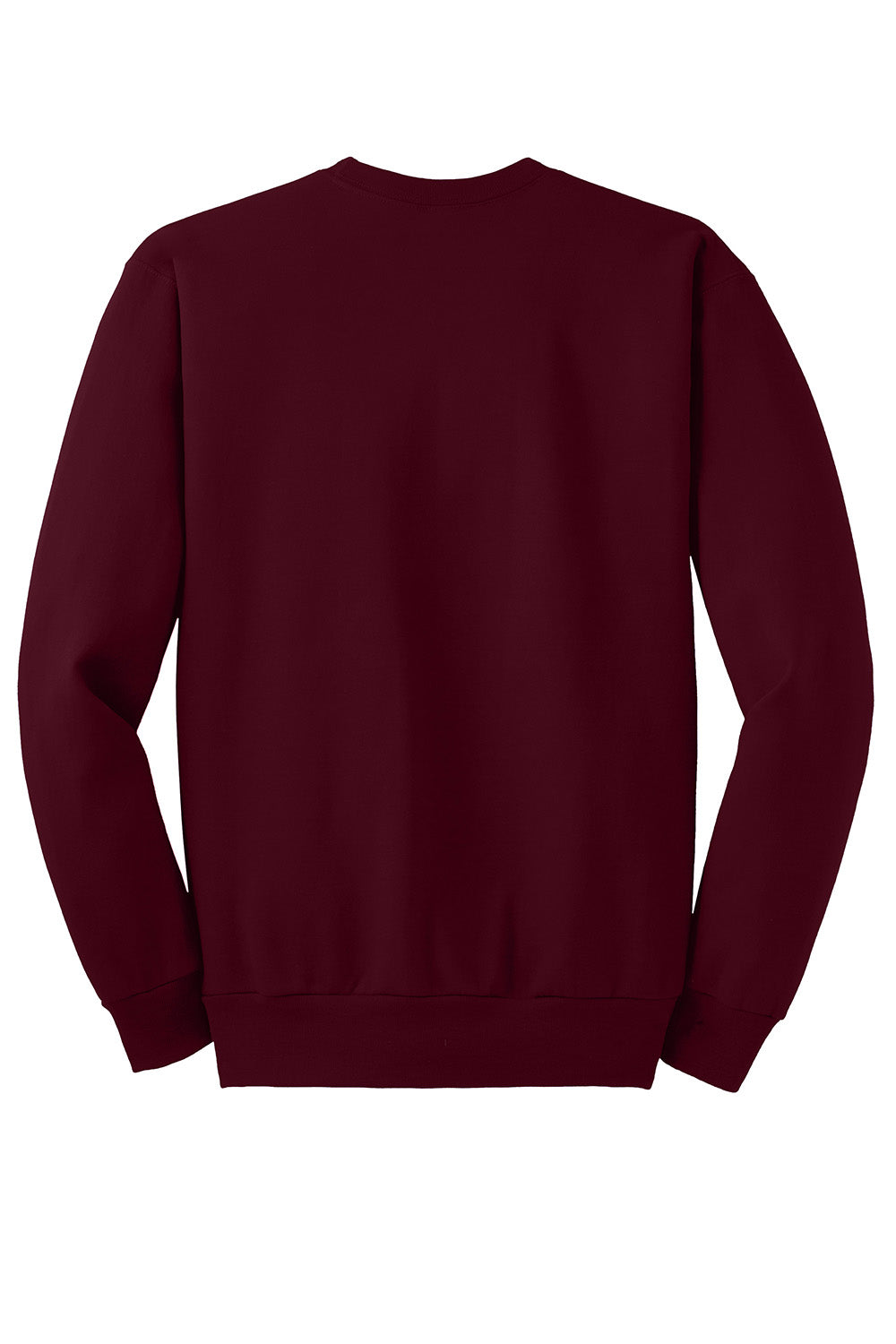 Hanes P160/P1607 Mens EcoSmart Print Pro XP Pill Resistant Fleece Crewneck Sweatshirt Maroon Flat Back