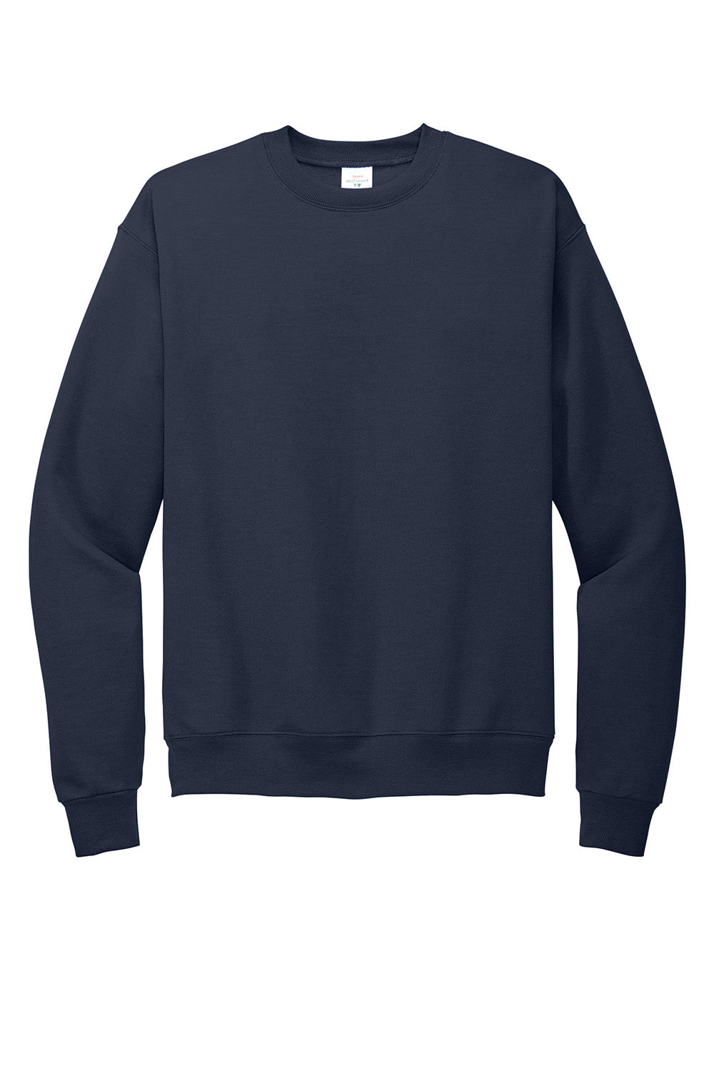 Hanes P160/P1607 Mens EcoSmart Print Pro XP Pill Resistant Fleece Crewneck Sweatshirt Navy Blue Flat Front