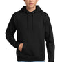 Hanes Mens EcoSmart Print Pro XP Pill Resistant Hooded Sweatshirt Hoodie w/ Pouch Pocket - Black