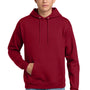 Hanes Mens EcoSmart Print Pro XP Pill Resistant Hooded Sweatshirt Hoodie w/ Pouch Pocket - Deep Red