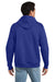 Hanes P170 Mens EcoSmart Print Pro XP Pill Resistant Hooded Sweatshirt Hoodie w/ Pouch Pocket Deep Royal Blue Model Back