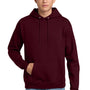 Hanes Mens EcoSmart Print Pro XP Pill Resistant Hooded Sweatshirt Hoodie w/ Pouch Pocket - Maroon