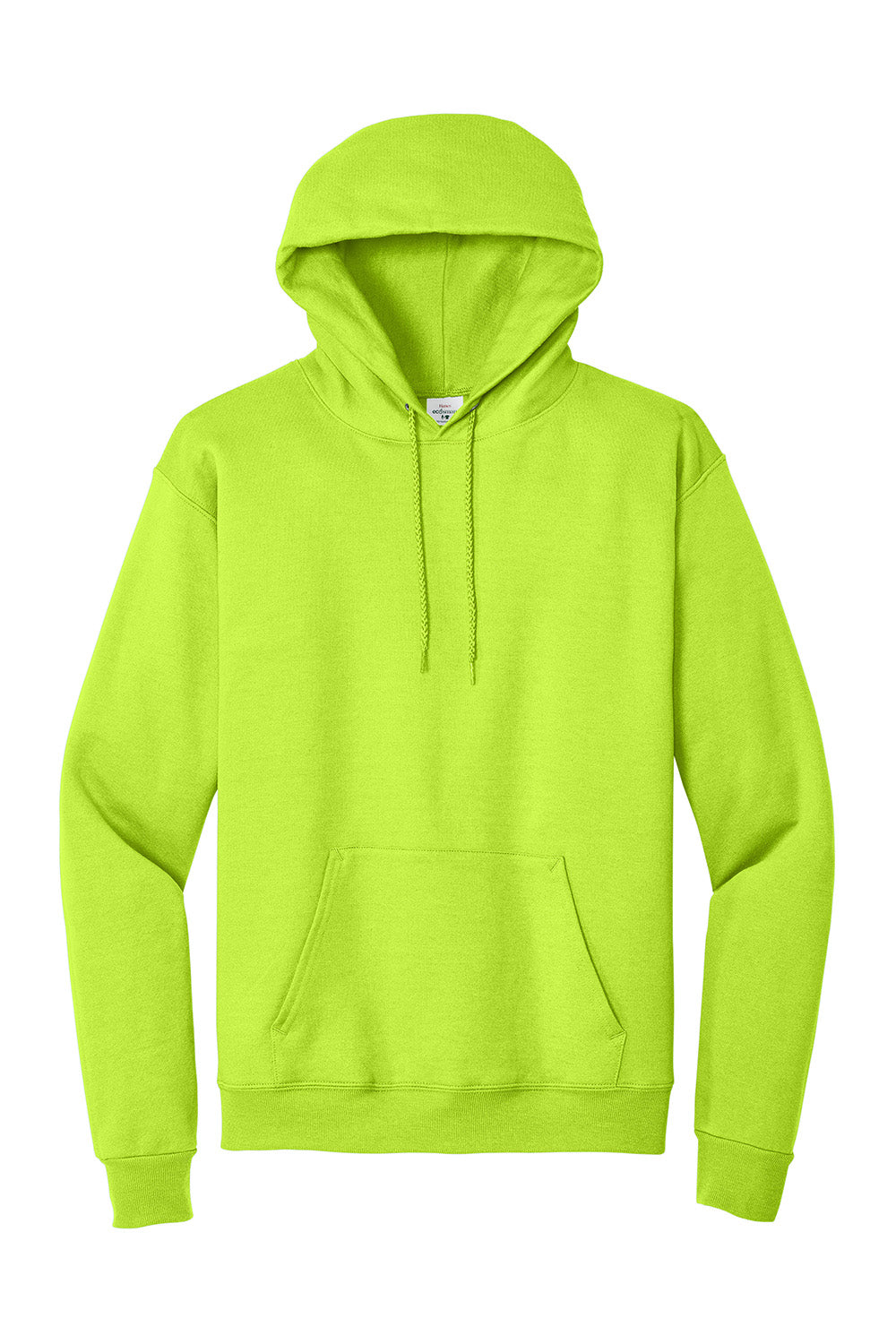 Hanes P170 Mens EcoSmart Print Pro XP Pill Resistant Hooded Sweatshirt Hoodie w/ Pouch Pocket Safety Green Flat Front