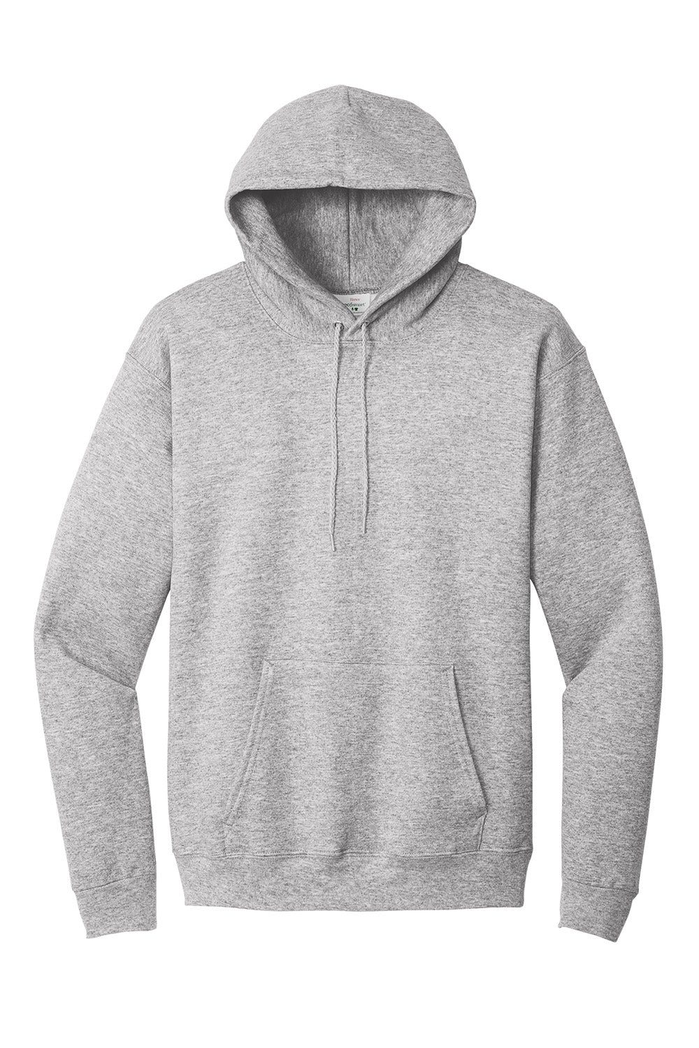 Hanes P170 Mens EcoSmart Print Pro XP Pill Resistant Hooded Sweatshirt Hoodie w/ Pouch Pocket Ash Grey Flat Front