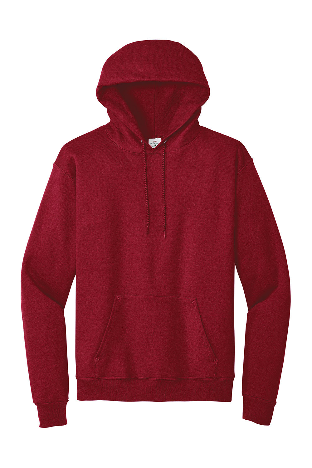 Hanes P170 Mens EcoSmart Print Pro XP Pill Resistant Hooded Sweatshirt Hoodie w/ Pouch Pocket Deep Red Flat Front