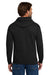 Hanes P180 Mens EcoSmart Print Pro XP Pill Resistant Full Zip Hooded Sweatshirt Hoodie w/ Pockets Black Model Back