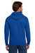 Hanes P180 Mens EcoSmart Print Pro XP Pill Resistant Full Zip Hooded Sweatshirt Hoodie w/ Pockets Deep Royal Blue Model Back