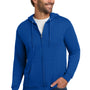 Hanes Mens EcoSmart Print Pro XP Pill Resistant Full Zip Hooded Sweatshirt Hoodie w/ Pockets - Deep Royal Blue