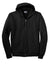 Hanes P180 Mens EcoSmart Print Pro XP Pill Resistant Full Zip Hooded Sweatshirt Hoodie w/ Pockets Black Flat Front