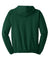 Hanes P180 Mens EcoSmart Print Pro XP Pill Resistant Full Zip Hooded Sweatshirt Hoodie w/ Pockets Deep Forest Green Flat Back