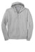 Hanes P180 Mens EcoSmart Print Pro XP Pill Resistant Full Zip Hooded Sweatshirt Hoodie w/ Pockets Light Steel Grey Flat Front