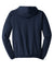 Hanes P180 Mens EcoSmart Print Pro XP Pill Resistant Full Zip Hooded Sweatshirt Hoodie w/ Pockets Navy Blue Flat Back