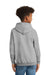 Hanes P470/P473 Youth EcoSmart Print Pro XP Pill Resistant Hooded Sweatshirt Hoodie w/ Pouch Pocket Light Steel Grey Model Back