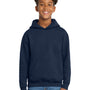 Hanes Youth EcoSmart Print Pro XP Pill Resistant Hooded Sweatshirt Hoodie w/ Pouch Pocket - Navy Blue