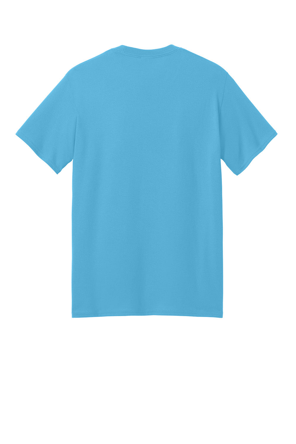 Port & Company PC01 Mens Core Blend Recycled Short Sleeve Crewneck T-Shirt Aquatic Blue Flat Back