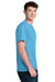 Port & Company PC01 Mens Core Blend Recycled Short Sleeve Crewneck T-Shirt Aquatic Blue Model Side