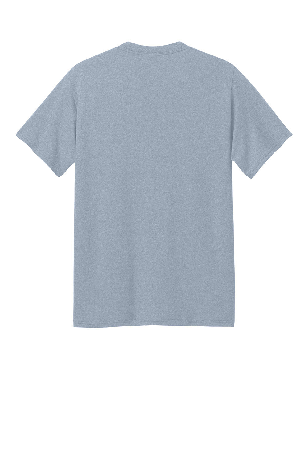 Port & Company PC01 Mens Core Blend Recycled Short Sleeve Crewneck T-Shirt Heather Grey Flat Back