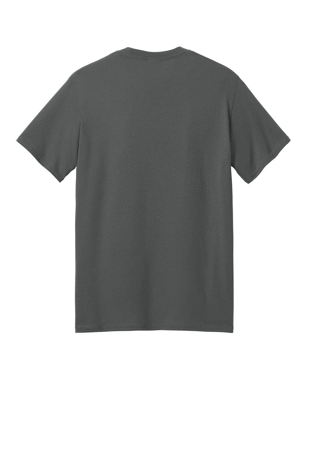 Port & Company PC01 Mens Core Blend Recycled Short Sleeve Crewneck T-Shirt Charcoal Grey Flat Back