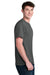 Port & Company PC01 Mens Core Blend Recycled Short Sleeve Crewneck T-Shirt Charcoal Grey Model Side