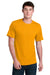 Port & Company PC01 Mens Core Blend Recycled Short Sleeve Crewneck T-Shirt Gold Model Front