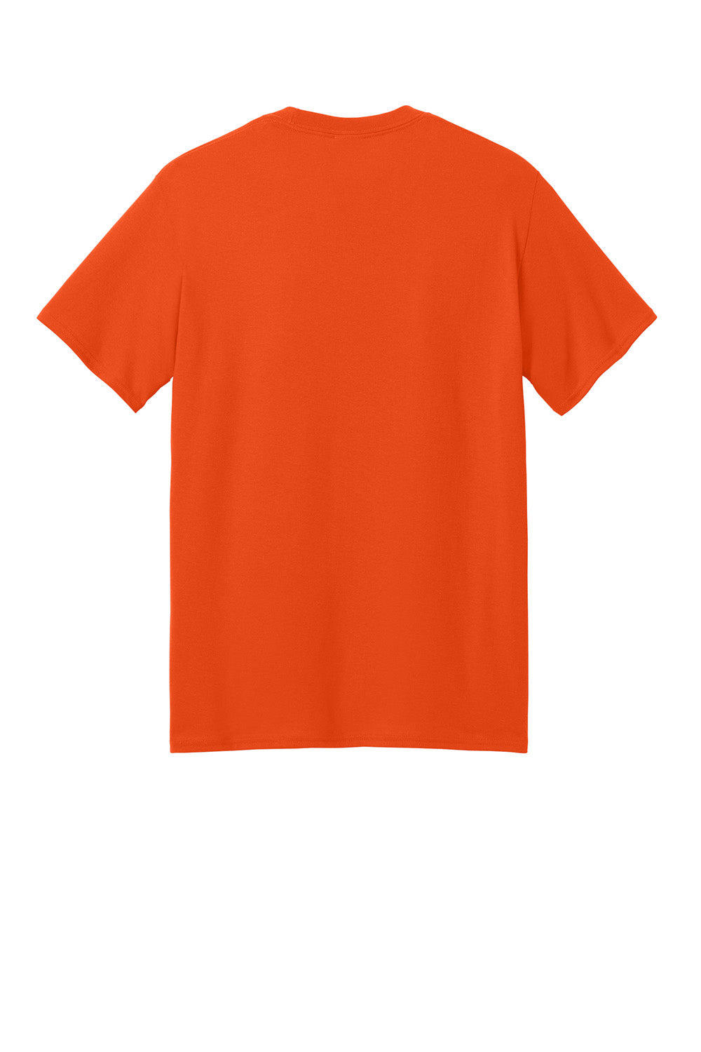 Port & Company PC01 Mens Core Blend Recycled Short Sleeve Crewneck T-Shirt Orange Flat Back