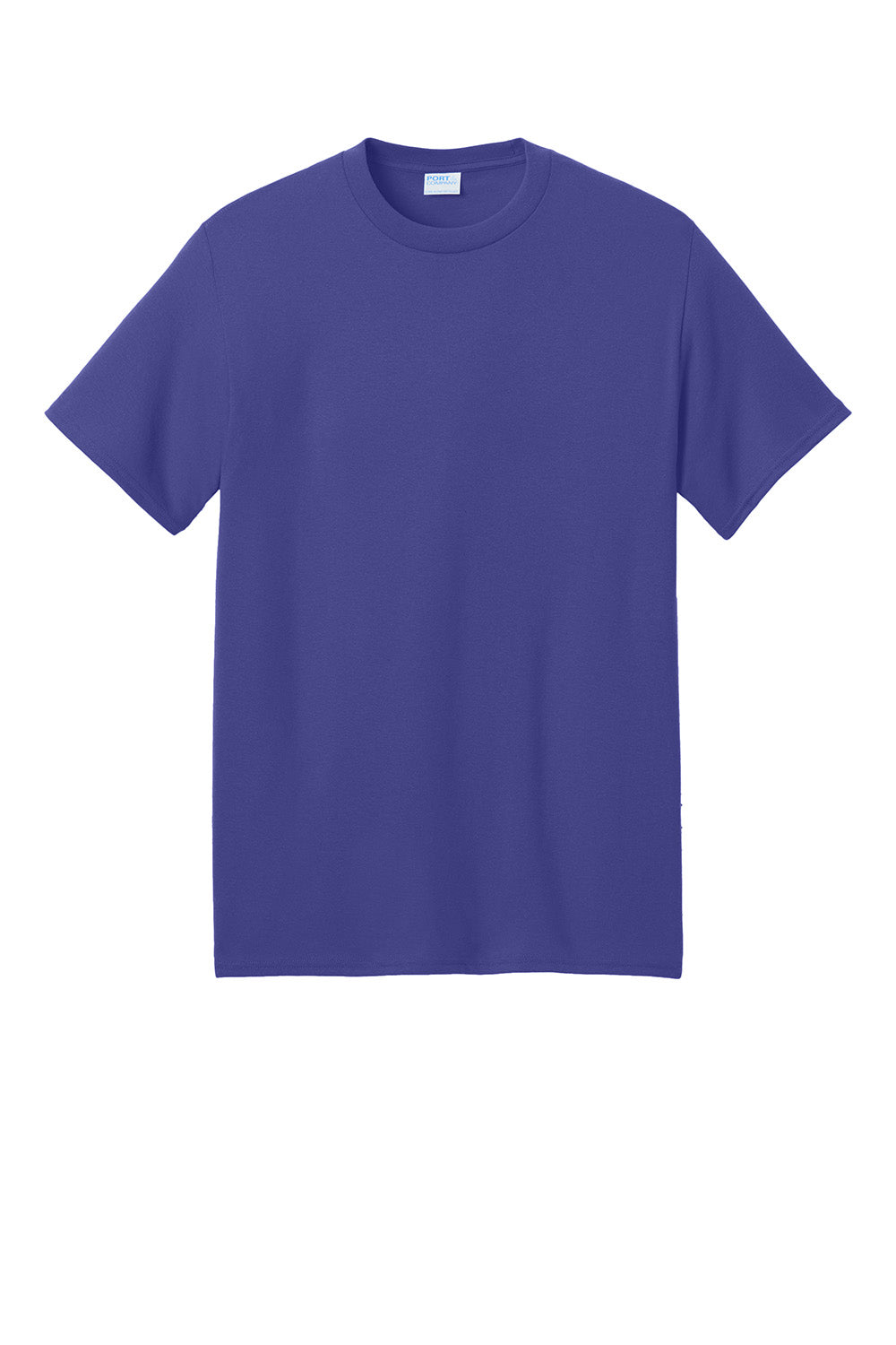 Port & Company PC01 Mens Core Blend Recycled Short Sleeve Crewneck T-Shirt Purple Flat Front